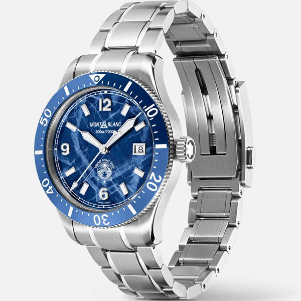 Montblanc Men's Iced Sea Blue Dial Automatic Watch