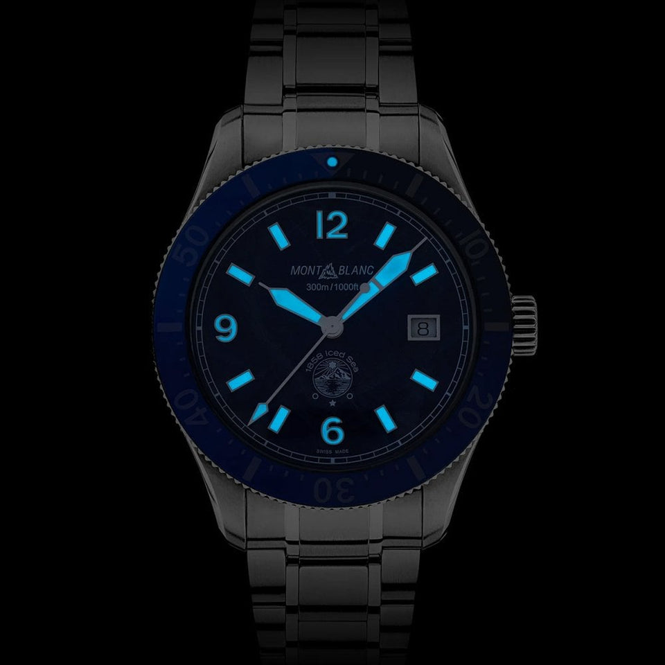 Montblanc Men's Iced Sea Blue Dial Automatic Watch