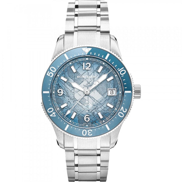 Montblanc Men's Iced Sea Light Blue Dial Date 0 Oxygen Automatic Watch
