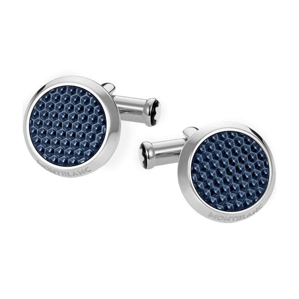Montblanc Men's Meisterstück Blue Hex Cufflinks