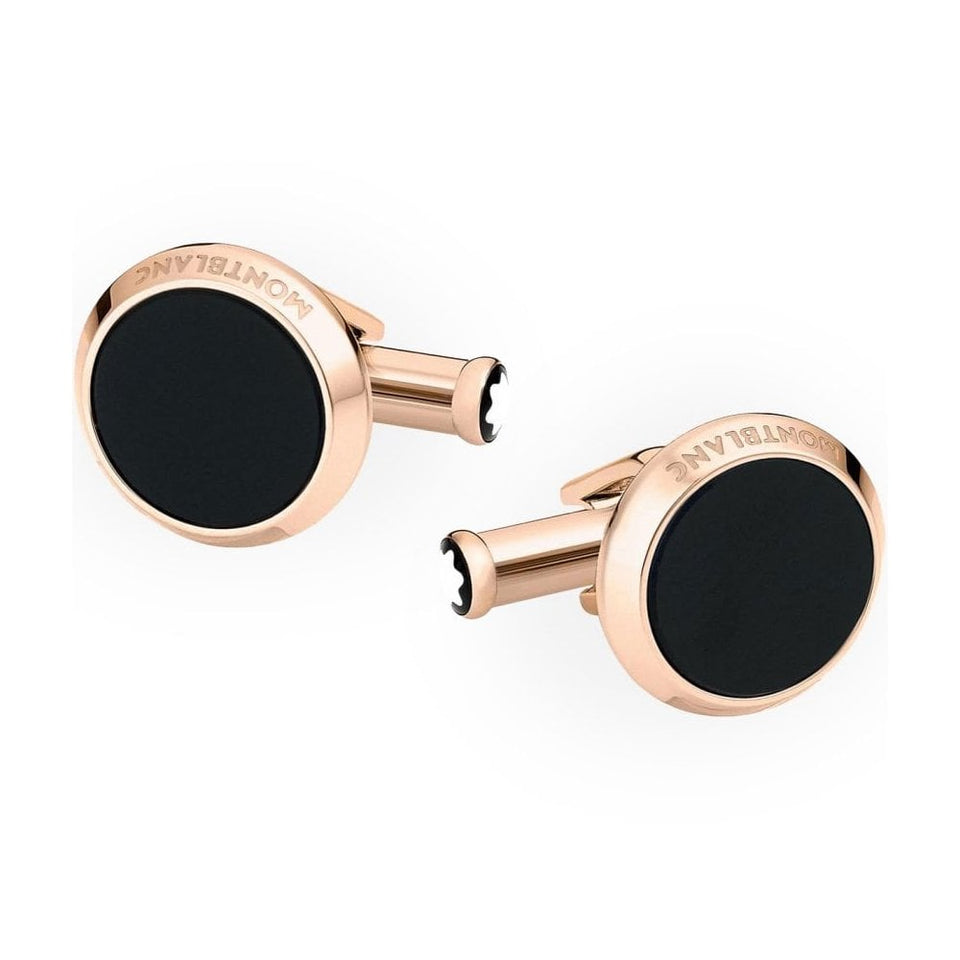 Montblanc Men's Meisterstück Onyx Rose PVD Plated Cufflinks