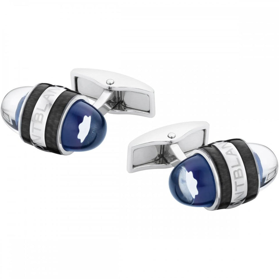 Montblanc Men's StarWalker Cufflinks in Steel and Lacquer