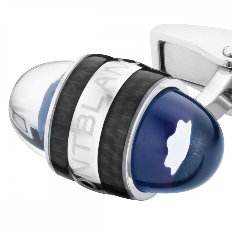 Montblanc Men's StarWalker Cufflinks in Steel and Lacquer