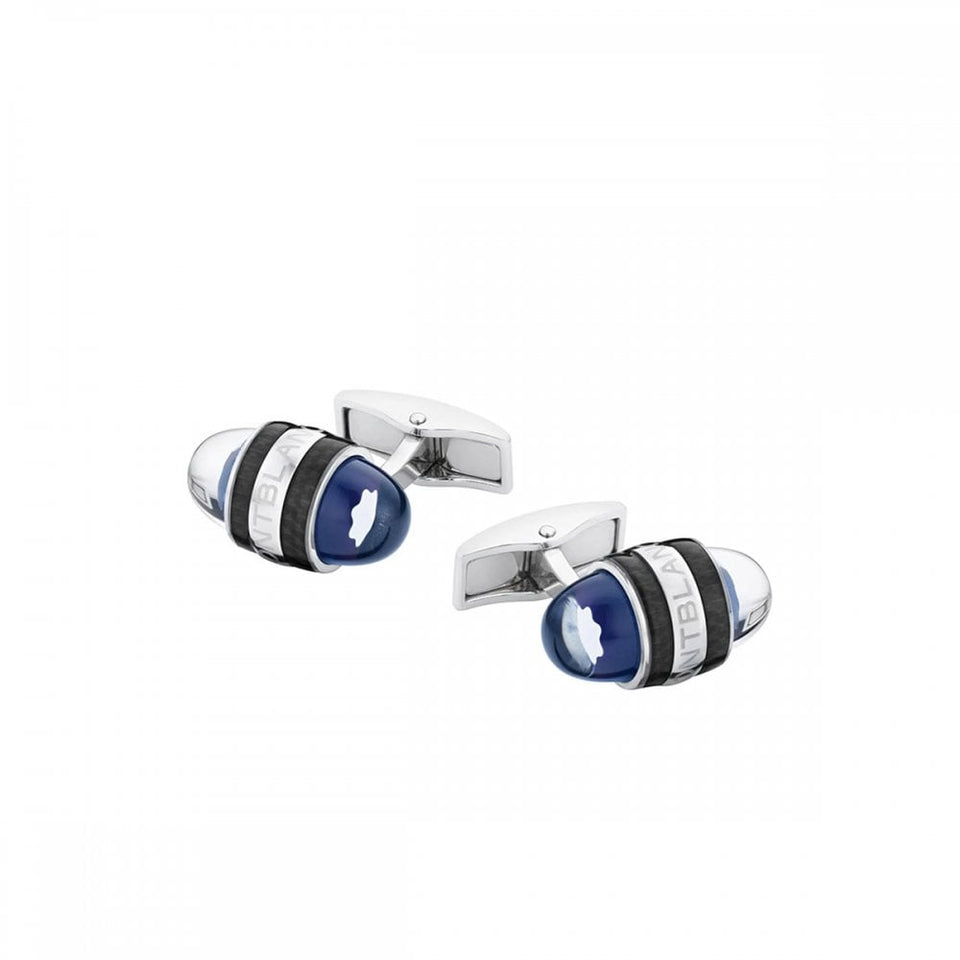 Montblanc Men's StarWalker Cufflinks in Steel and Lacquer