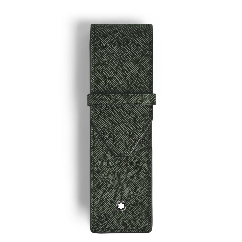 Montblanc Sartorial Khaki Leather 2-Pen Pouch