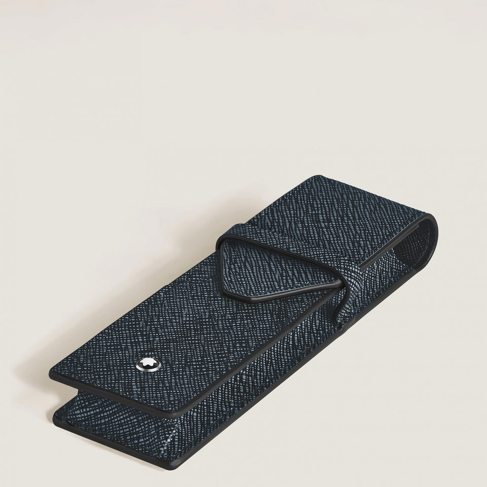 Montblanc Sartorial Tweed Blue 2-Pen Pouch
