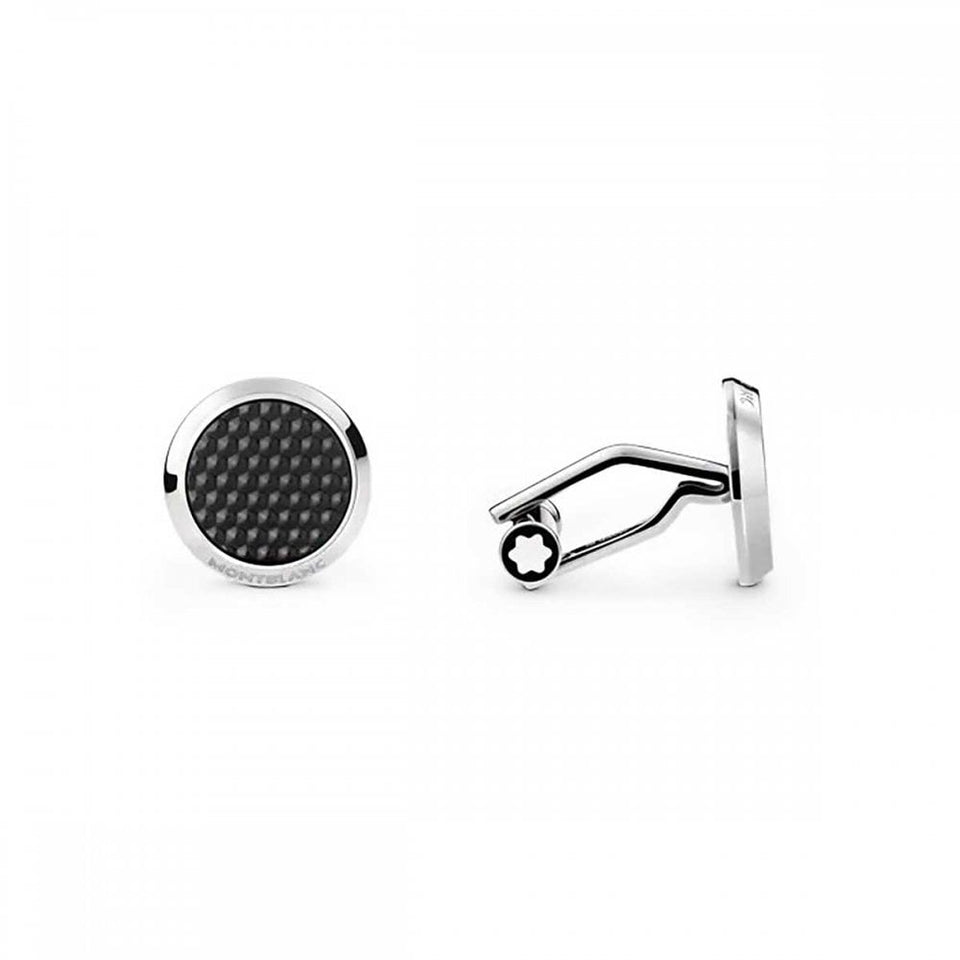 Montblanc The Origin Precious Meisterstuck Hexagonal Patterned Black Cufflinks