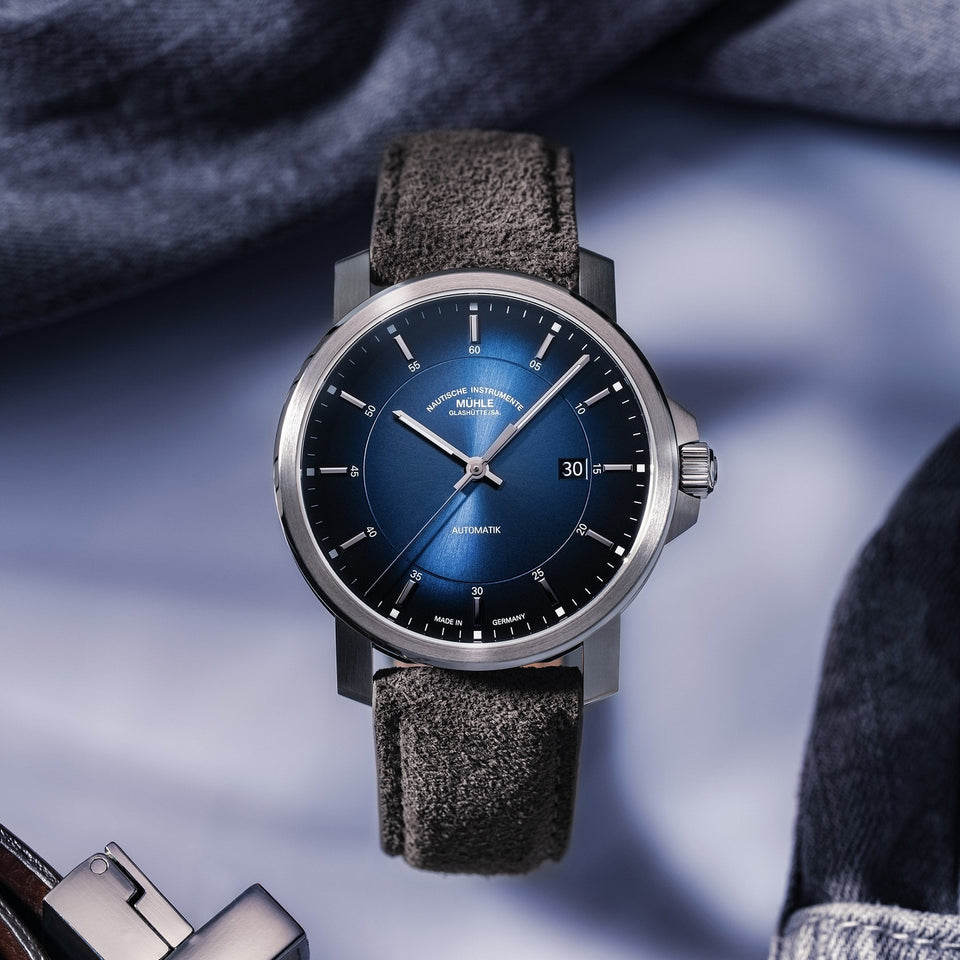 Mühle Glashütte 29er Casual 42.4mm Automatic Blue Strap Watch