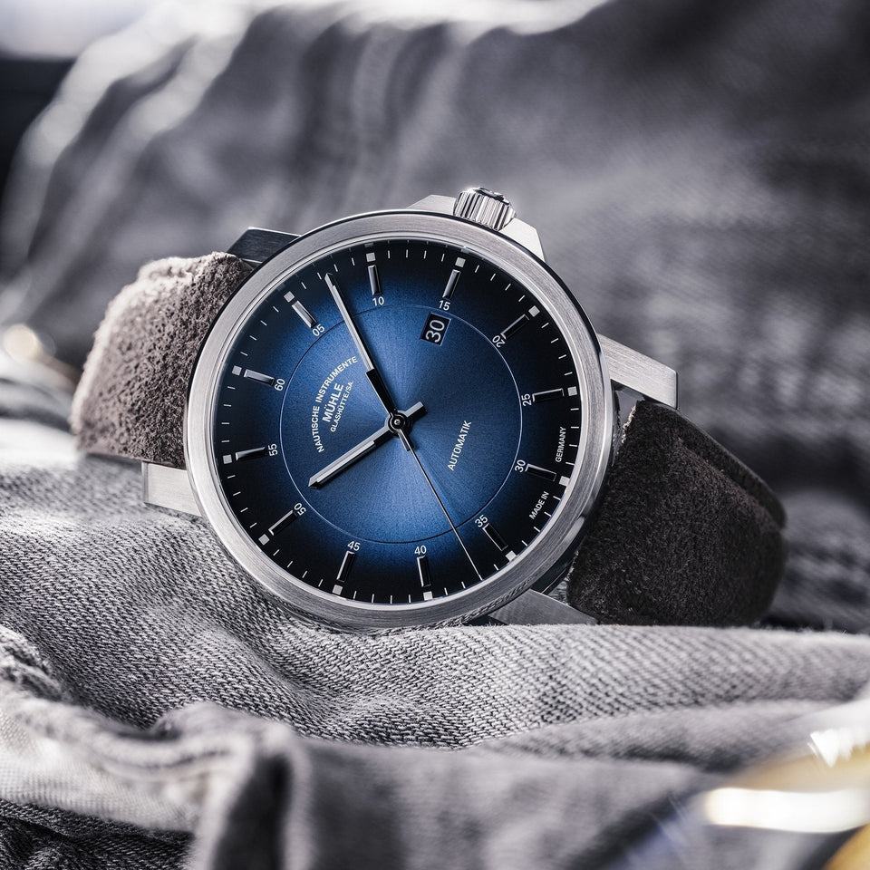 Mühle Glashütte 29er Casual 42.4mm Automatic Blue Strap Watch