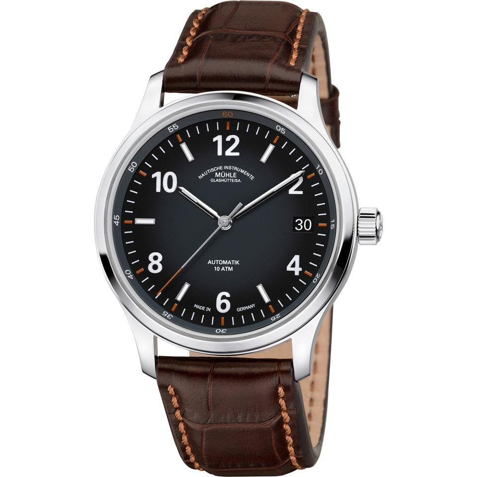 Mühle Glashütte Lunova Date 42mm Brown Leather Automatic Watch