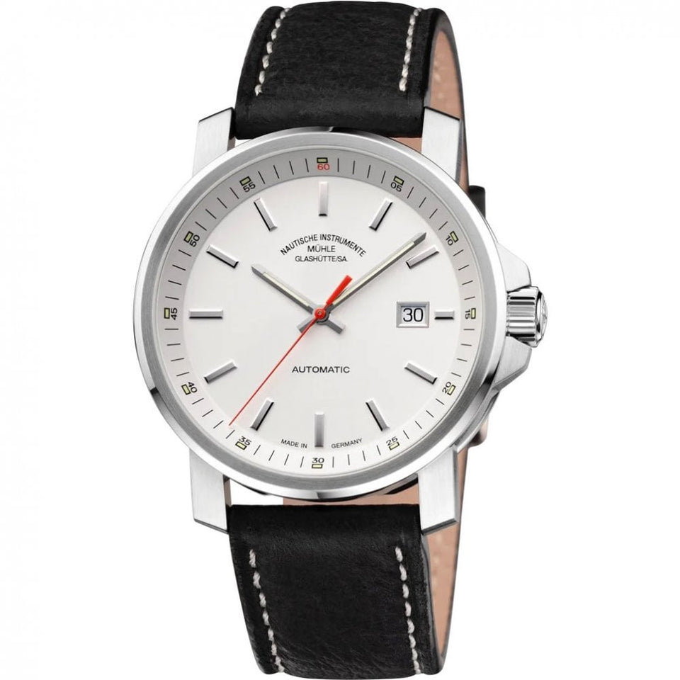 Mühle Glashütte Men's 29er Big 42mm Automatic Black Strap Watch