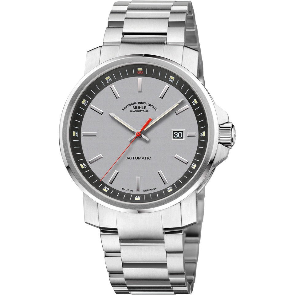 Mühle Glashütte Mens 29er Big Grey Dial 42.2mm Automatic Watch