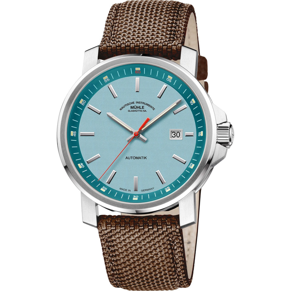 Mühle Glashütte Mens 29er Big Sea Blue Dial 42.2mm Automatic Watch