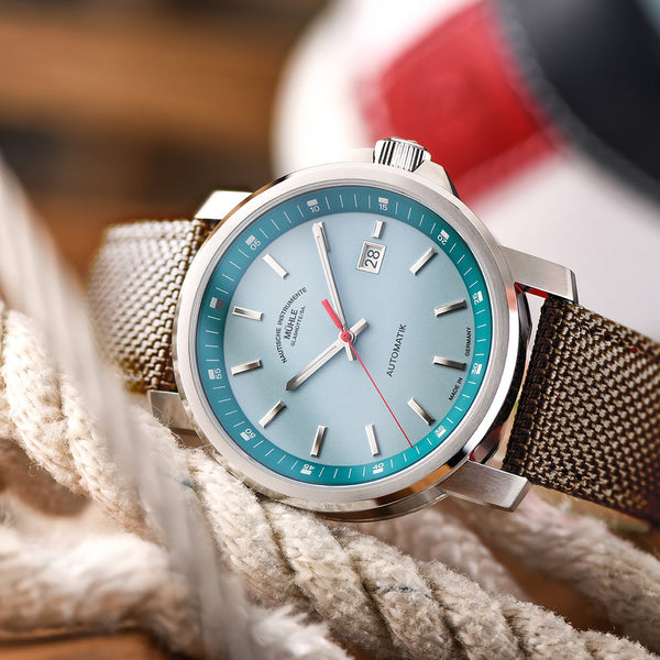 Mühle Glashütte Mens 29er Big Sea Blue Dial 42.2mm Automatic Watch