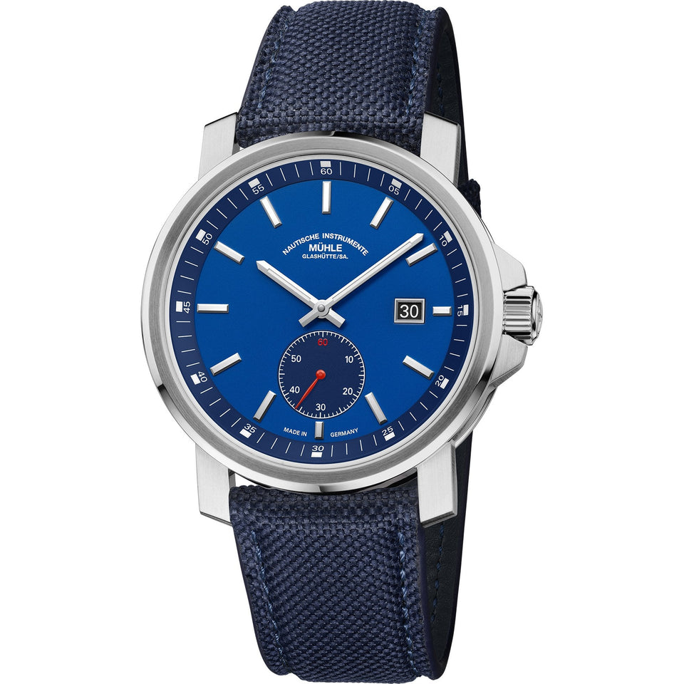 Mühle Glashütte Mens 29er Big Small Second Blue Automatic Watch