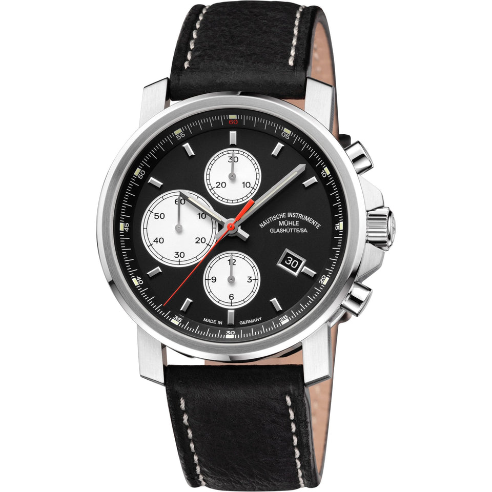 Mühle Glashütte Mens 29er Chronograph 42.4mm Black Automatic Watch
