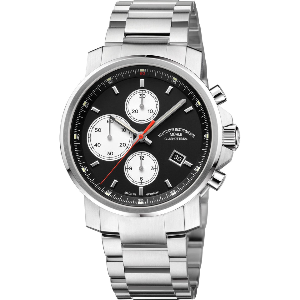 Mühle Glashütte Mens 29er Chronograph 42.4mm Black Dial Automatic Watch