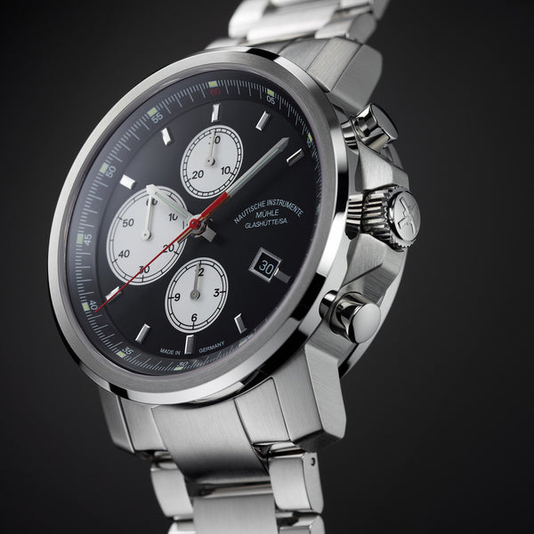 Mühle Glashütte Mens 29er Chronograph 42.4mm Black Dial Automatic Watch