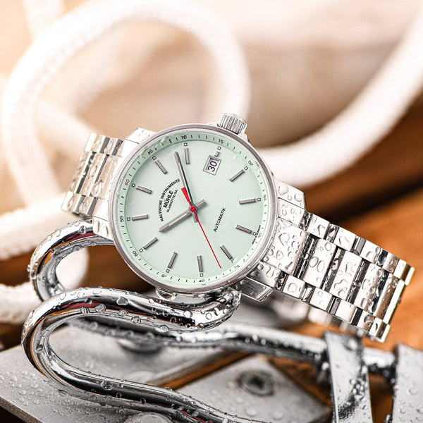 Mühle Glashütte Mens 29er Mint Green Dial 36.6mm Automatic Watch