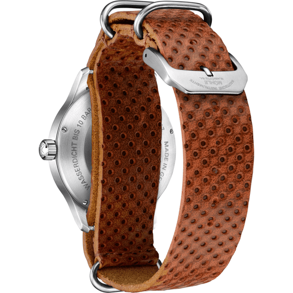 Mühle Glashütte Men's Panova Green 40mm Embossed Leather NATO Strap Watch