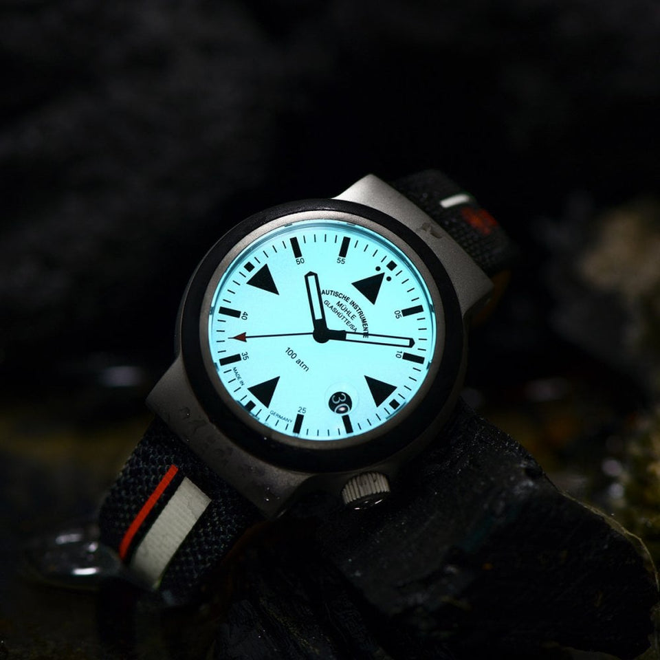 Mühle Glashütte Men's S.A.R. Rescue Timer LUMEN Textile Strap Watch