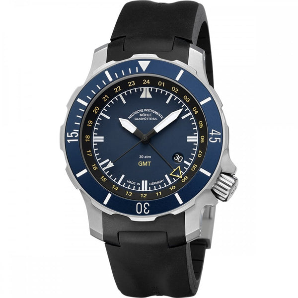 Mühle Glashütte Seebataillon GMT Men's Black Strap Diver's Watch