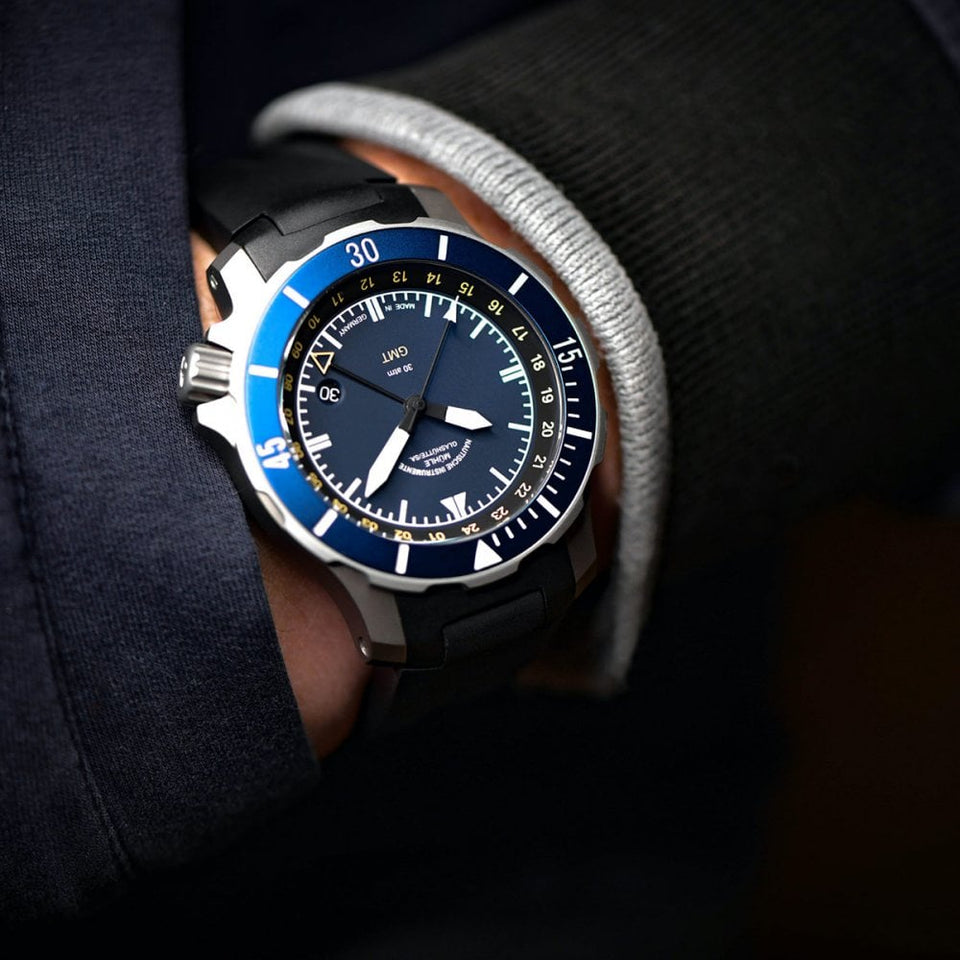 Mühle Glashütte Seebataillon GMT Men's Black Strap Diver's Watch