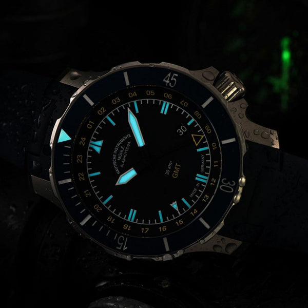 Mühle Glashütte Seebataillon GMT Men's Black Strap Diver's Watch