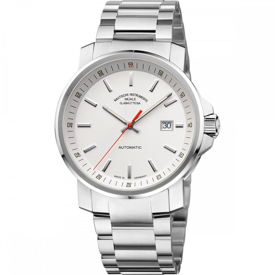 Mühle Glashütte Men's 29er Big 42mm Automatic Steel Bracelet Watch