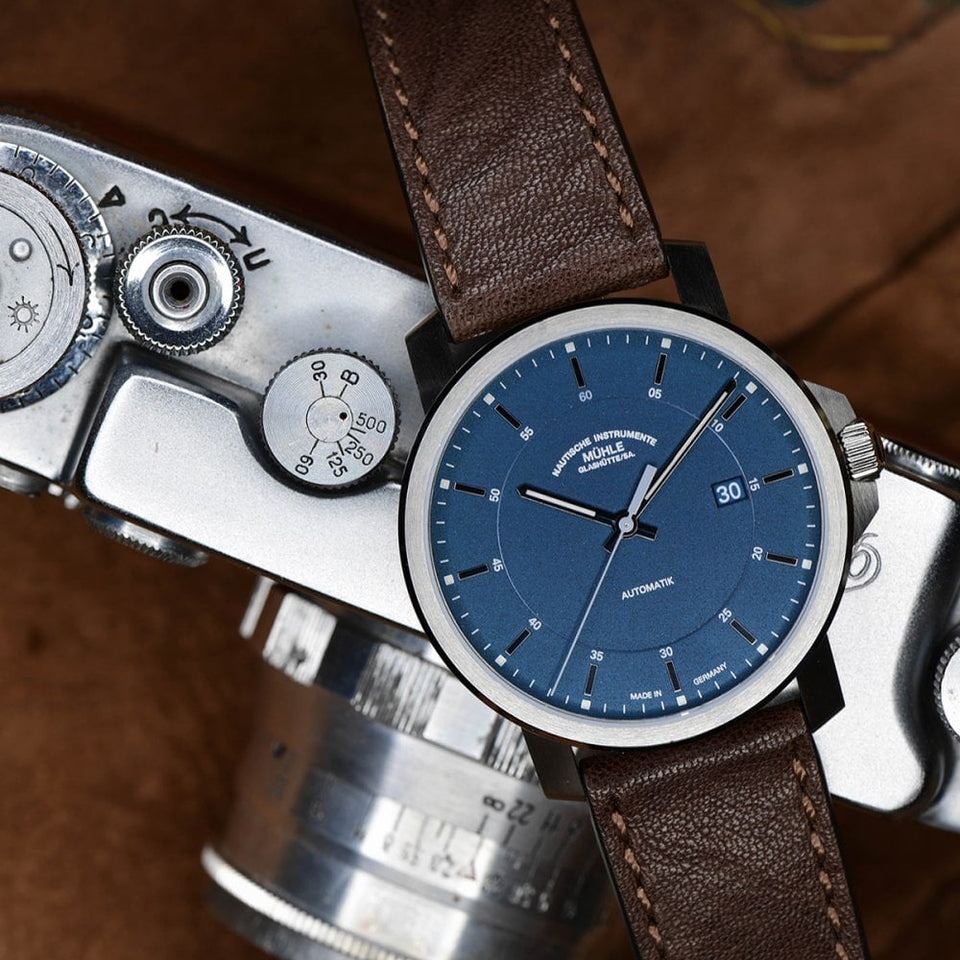 Mühle Glashütte Men's 29er Casual 42mm Brown Leather Automatic Watch
