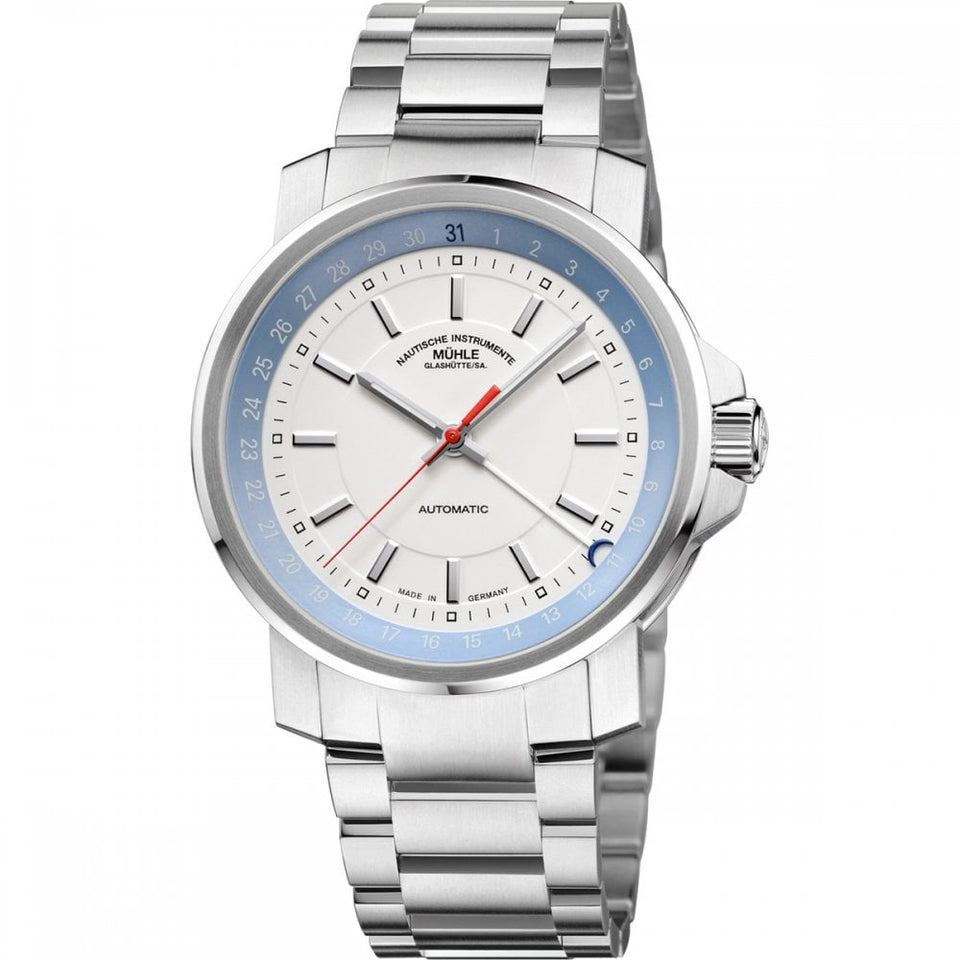Mühle Glashütte Men's 29er Pointer Date Steel Bracelet Watch