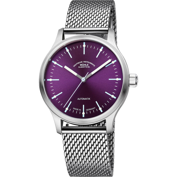 Mühle Glashütte Panova Violet 40mm Milanese Strap Automatic Watch