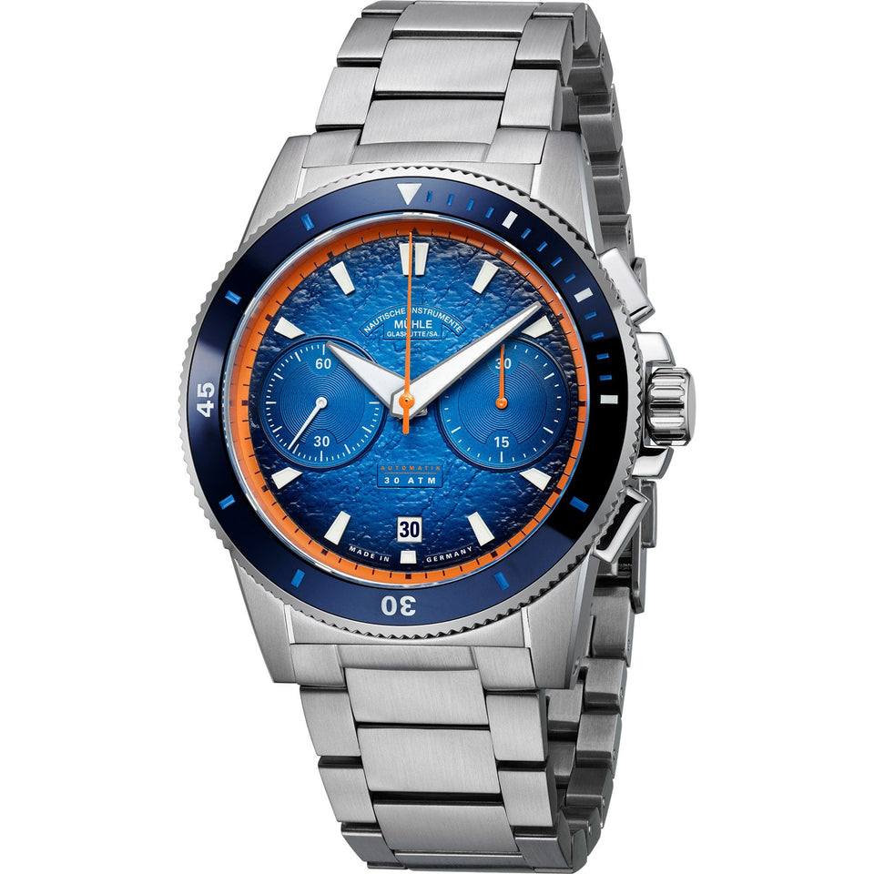 Mühle Glashütte Sportivo Active Chronograph 42.5mm Blue Dial Automatic Watch