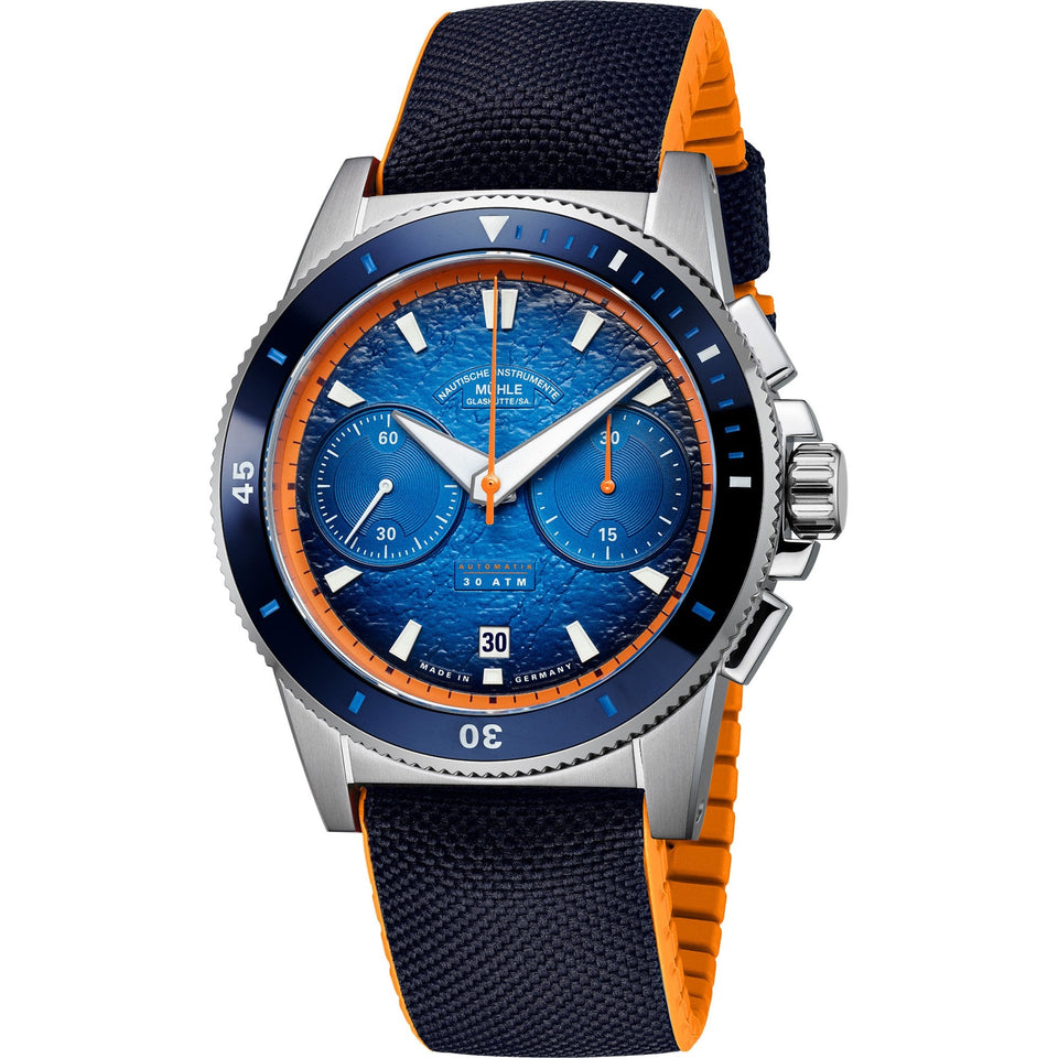 Mühle Glashütte Sportivo Active Chronograph Blue Dial 42.5mm Automatic Watch