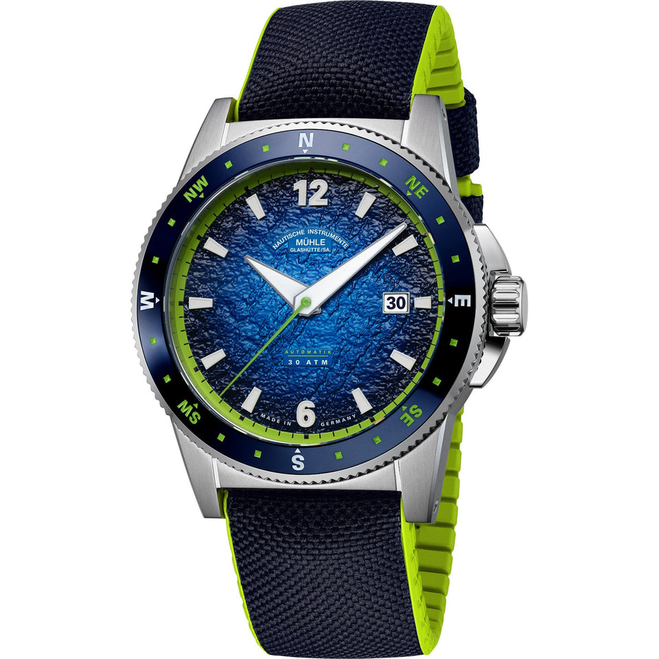 Mühle Glashütte Sportivo Compass Date 42.5mm Automatic Rubber Strap Watch