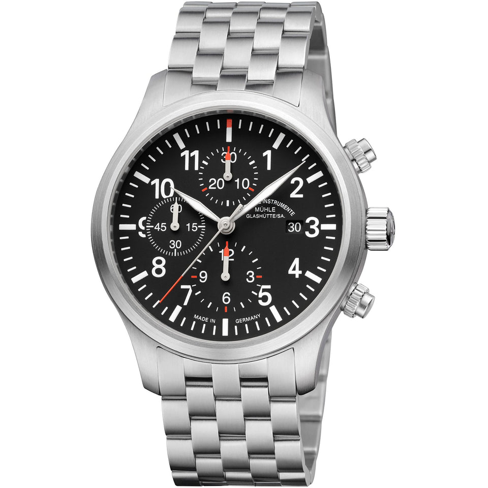 Mühle Glashütte Terrasport I Chronograph 44mm Black Dial Automatic Watch