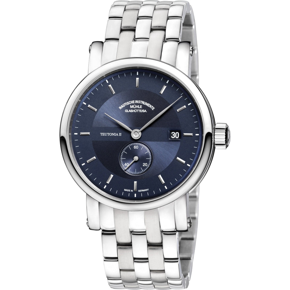 Mühle Glashütte Teutonia II Small Second 41mm Automatic Blue Dial Watch