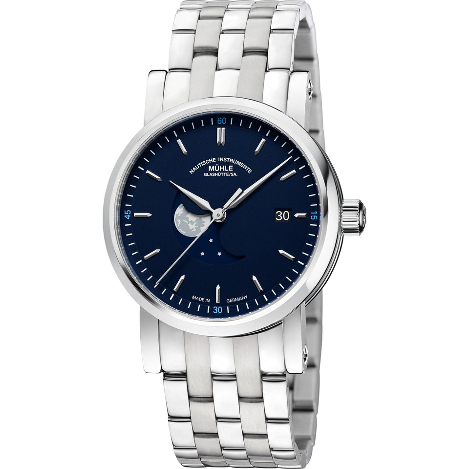 Mühle Glashütte Teutonia IV Bluemoon 39mm Blue Dial Automatic Watch