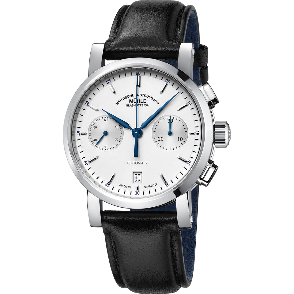 Mühle Glashütte Teutonia IV Chronograph 39mm Black Leather Watch