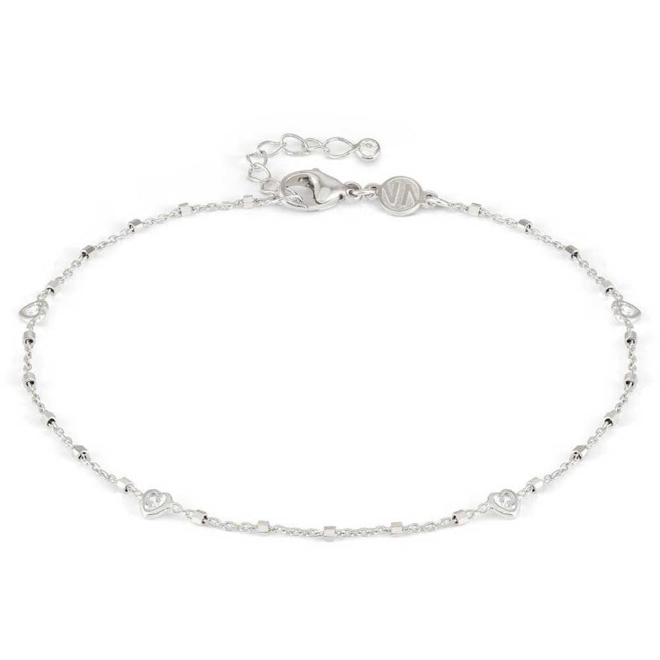 Nomination Anklets Sterling Silver Hearts & Stone Set