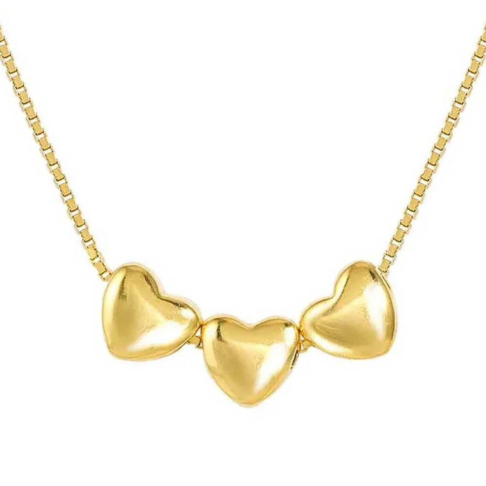 Nomination ARMONICA Gold Plated Triple Heart Necklace