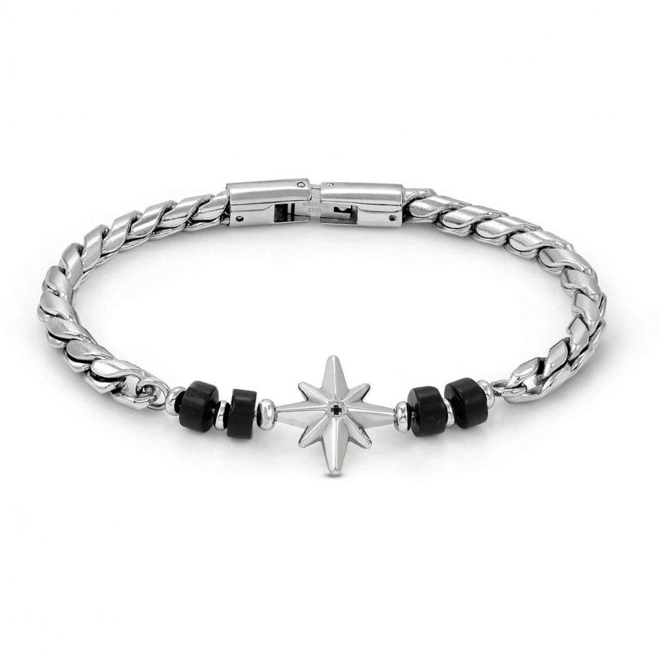 Nomination ATLANTE Wind Rose & Black Agate Bracelet
