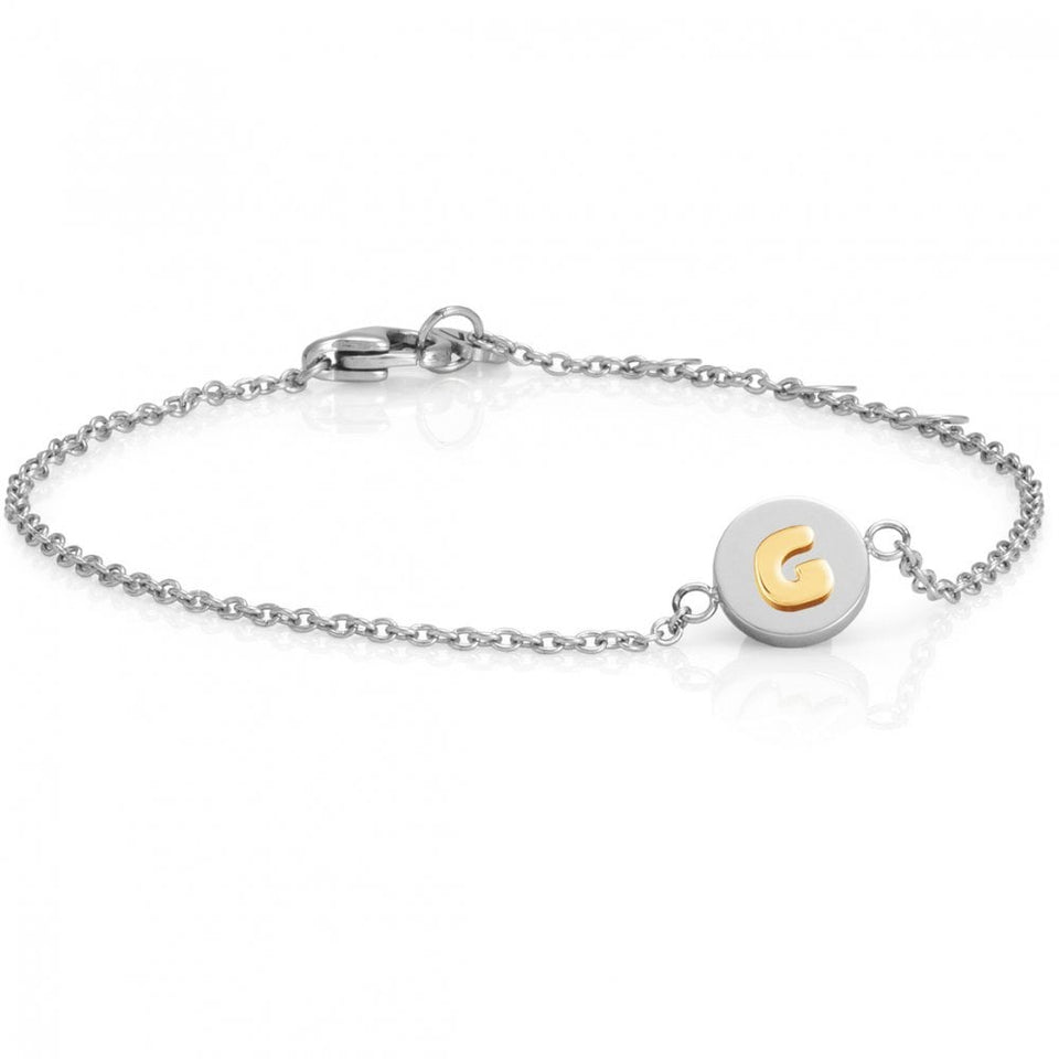 Nomination BONBONS Stainless Steel Gold Letter 'G' Bracelet