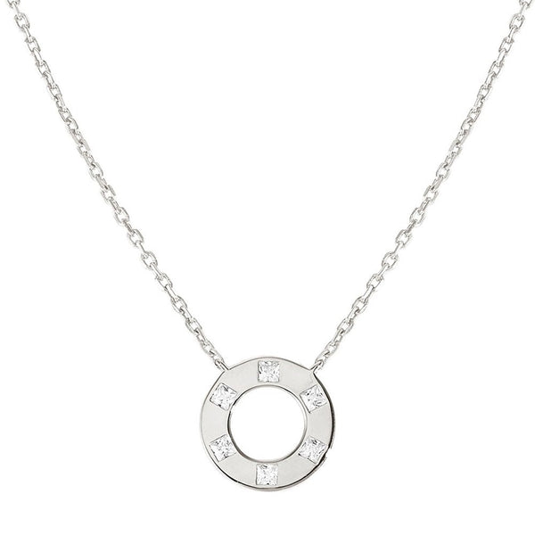 Nomination CARISMATICA Silver Stone Set Open Circle Necklace