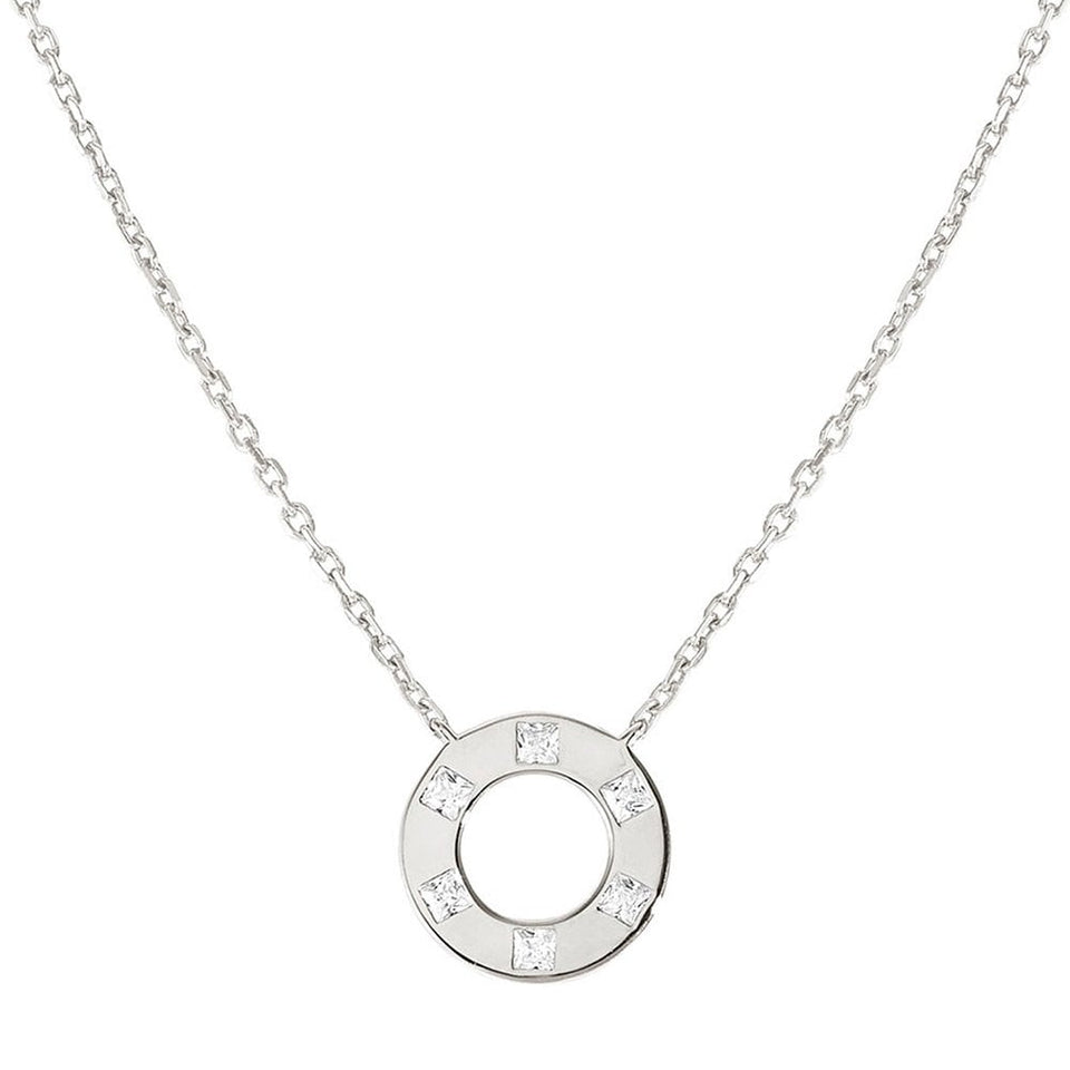 Nomination CARISMATICA Silver Stone Set Open Circle Necklace