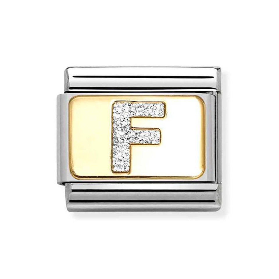 Nomination CLASSIC Composable Glitter 'F' Charm