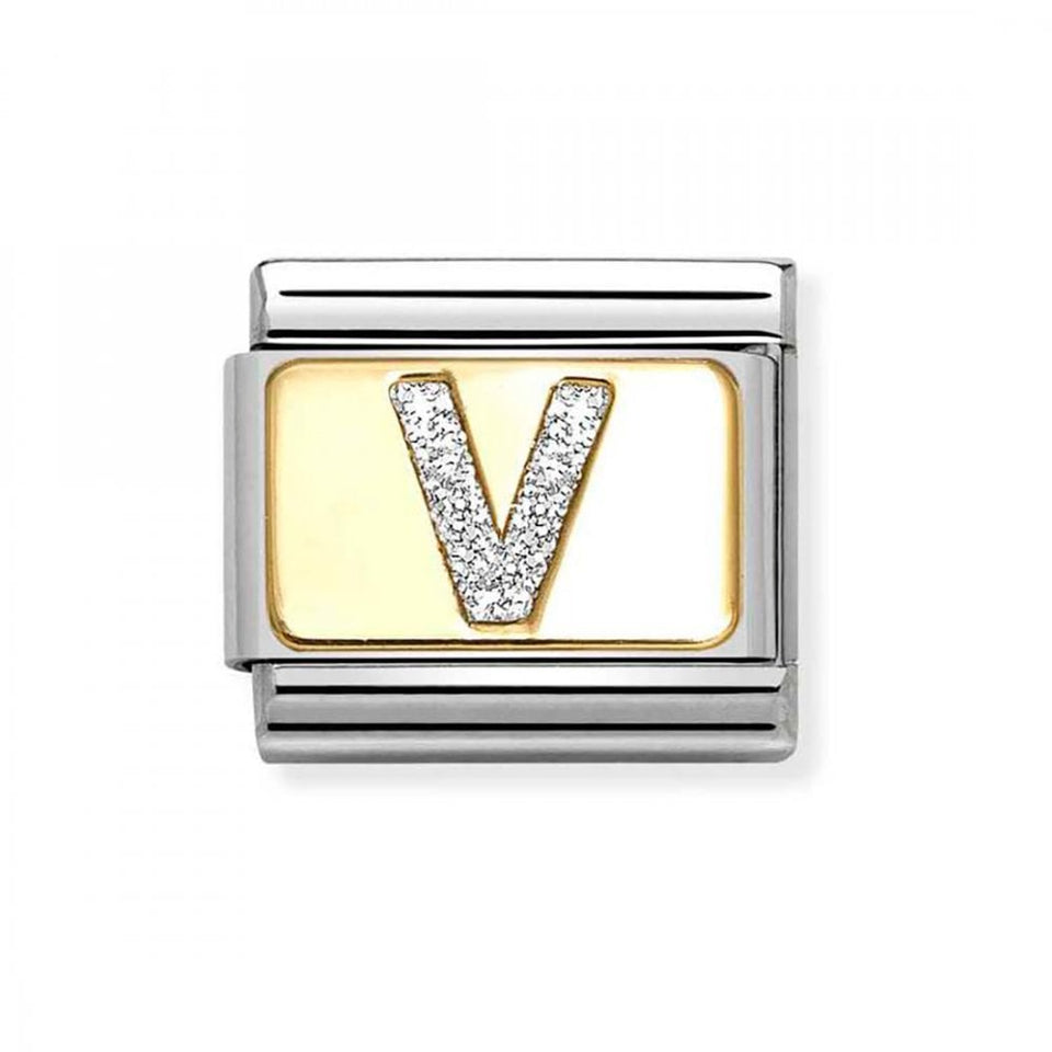 Nomination CLASSIC Composable Glitter 'V' Charm