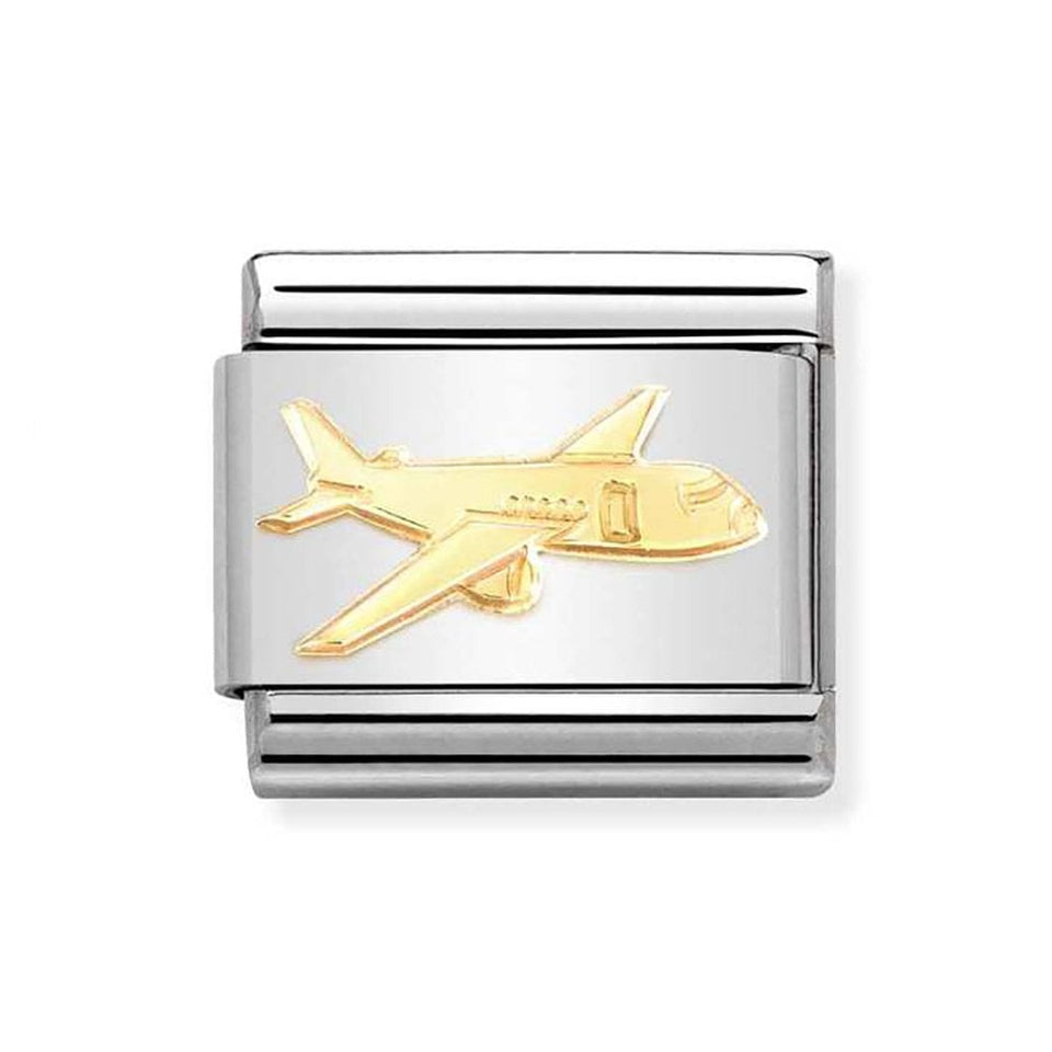 Nomination CLASSIC Gold Airplane Charm