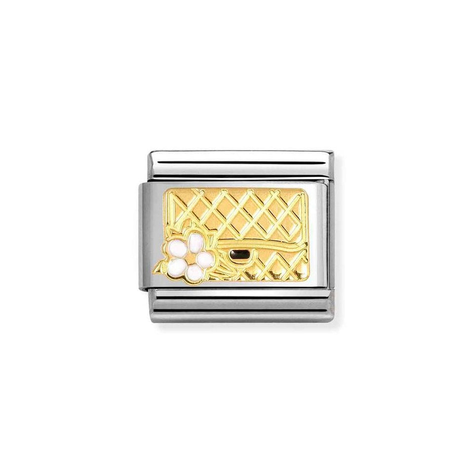 Nomination CLASSIC Gold Bag with Flower Charm