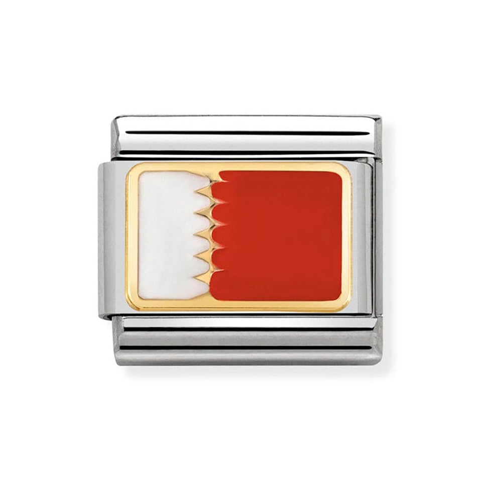 Nomination CLASSIC Gold Bahrain Flag Charm